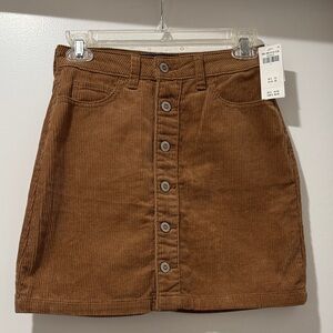 NWT Hollister Tan Corduroy Ultra High-Rise Mini Skirt size 1